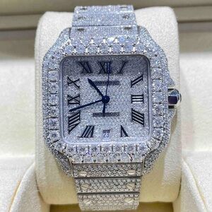 Cartier Silver Diamond Men's Watch